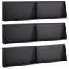 vidaXL St&oslash;ttemur 6 stk. 80 x 12 x 30 cm St&aring;l Sort