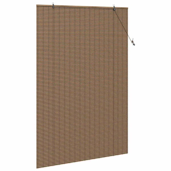 vidaXL Rullegardin med gardiner Brun 150 x 220 cm Bambus