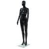 vidaXL mannequin kvinde fuld figur glassokkel sort h&oslash;jglans 175 cm