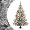 vidaXL Kunstigt juletr&aelig; med julekugle 180 cm 300 LED'er Varm hvid
