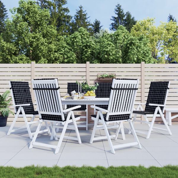 vidaXL stolehynder m. h&oslash;j ryg 6 stk. stof ternet sort