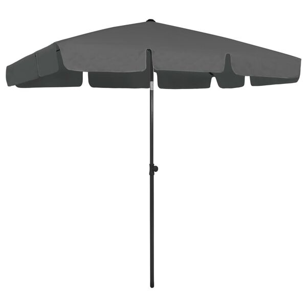 vidaXL strandparasol 200x125 cm antracitgr&aring;