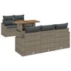 vidaXL Havesofa S&aelig;t 6 stk. Gr&aring; Poly rattan