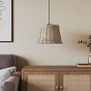 vidaXL lampesk&aelig;rm til loftlampe &Oslash;30x20 cm flet brun