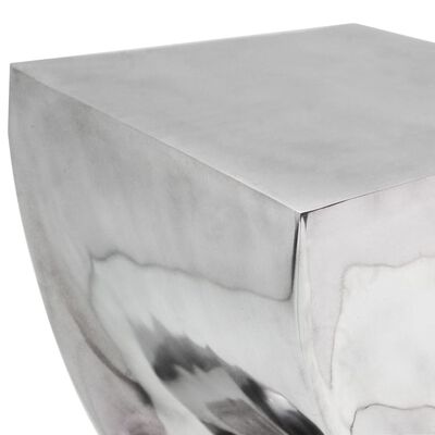 VidaXL taburet/sidebord snoet form aluminium sølvfarvet