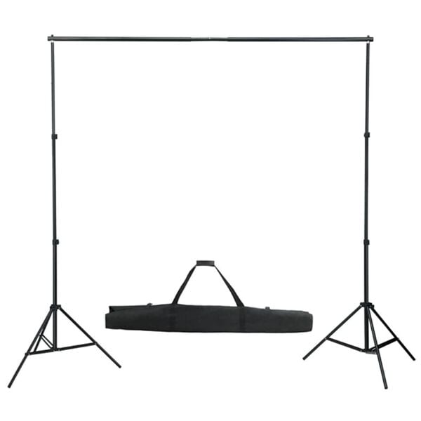 vidaXL fotostudieudstyr med lamper, paraplyer, baggrund og reflektor