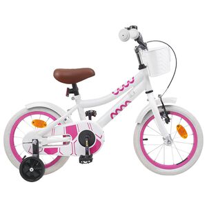 vidaXL B&oslash;rnecykel 12 tommer til 2-4 &aring;r gamle Hvid