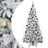 vidaXL Kunstigt Hinged Juletr&aelig; med 300 LED'er Hvid 210 cm PE og PVC