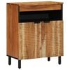 vidaXL Sideboard med hylde Brun 60 x 33 x 75 cm Massivt mangotr&aelig;