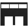 vidaXL Hovedg&aelig;rde med hylde Sort eg 120 x 17 x 102 cm Konstrueret tr&aelig;