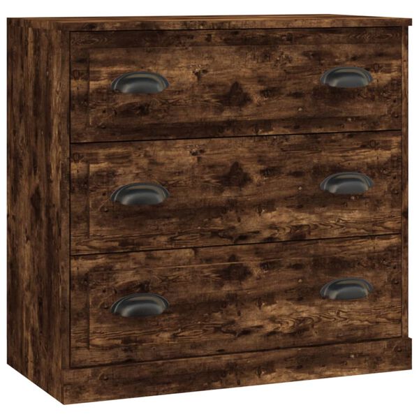 vidaXL sk&aelig;nke 3 stk. konstrueret tr&aelig; r&oslash;get egetr&aelig;