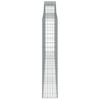 vidaXL buede gabionkurve 2 stk. 400x30x160/180 cm galvaniseret jern