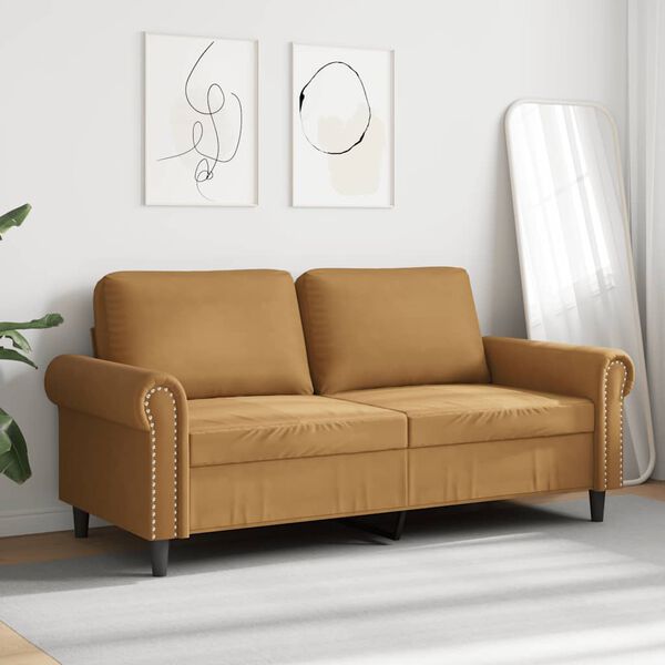vidaXL 2-personers sofa 140 cm fl&oslash;jl brun