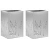 vidaXL Have Blomsterkrukke 2 stk. S&oslash;lv 50 x 50 x 75 cm