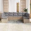 vidaXL Sofa S&aelig;t med pude 9 pcs Beige polyrattan