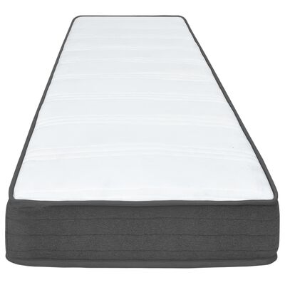 vidaXL seng med boxmadras 120x200 cm stof mørkegrå