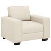 vidaXL Sofa Stol Beige 100 cm Linned-blandet stof