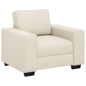 vidaXL Sofa Stol Beige 100 cm Linned-blandet stof