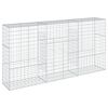 vidaXL gabionkurv med cover 300x50x150 cm galvaniseret jern