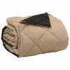 vidaXL Sommer dyne Sort og Taupe 200 x 200 cm Mikrofiber