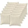 vidaXL Pude med pude HOUTEN 12 stk. Cremefarvet Mikrofiber Fleece