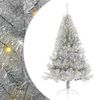 vidaXL Kunstig Forbelyst Juletr&aelig; med 150 LED'er S&oslash;lv 150 cm PET
