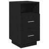 vidaXL sengebord med 2 skuffer 36x36x68 cm sort
