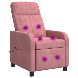 vidaXL Massage L&aelig;nestol Lyser&oslash;d Velour (V)