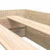 vidaXL Bogreol Seng Sonoma-eg 140 x 200 cm Konstrueret tr&aelig;