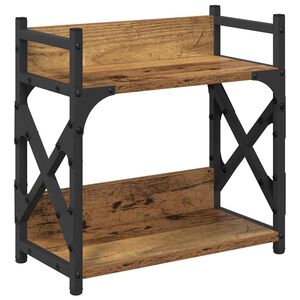 vidaXL Printerstand Gammelt tr&aelig; 40 x 20 x 40 cm Konstrueret tr&aelig;