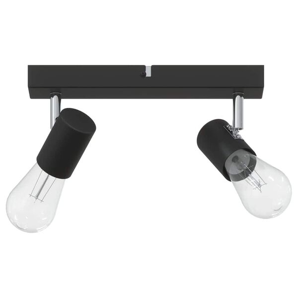 vidaXL Loftsspot med spotlights Sort 26 x 6,5 x 11,5 cm Metal