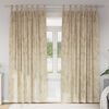vidaXL Velour Gardiner med gardiner 2 pcs Creme 225 x 140 cm Fl&oslash;jl
