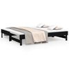 vidaXL daybed med udtr&aelig;k 2x(90x190) cm massivt fyrretr&aelig; sort