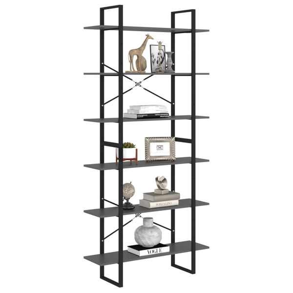 vidaXL h&oslash;jskab 100x30x210 cm konstrueret tr&aelig; gr&aring;