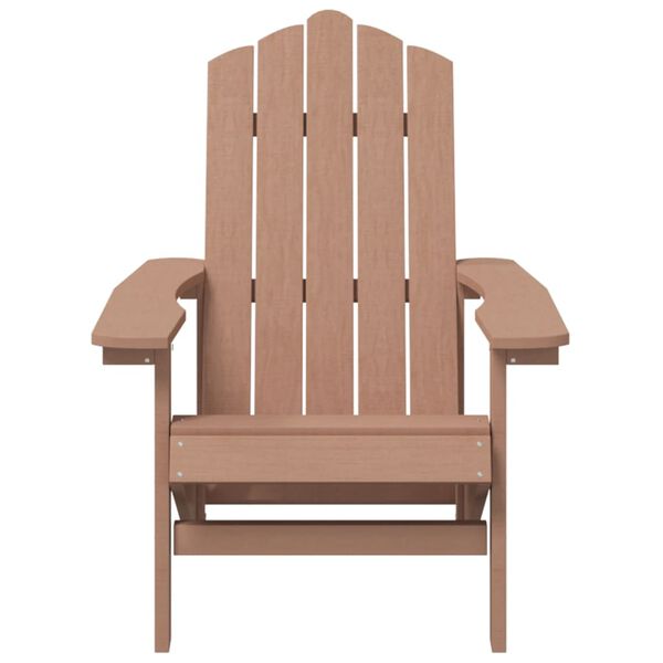 vidaXL Adirondack-stole med bord HDPE brun