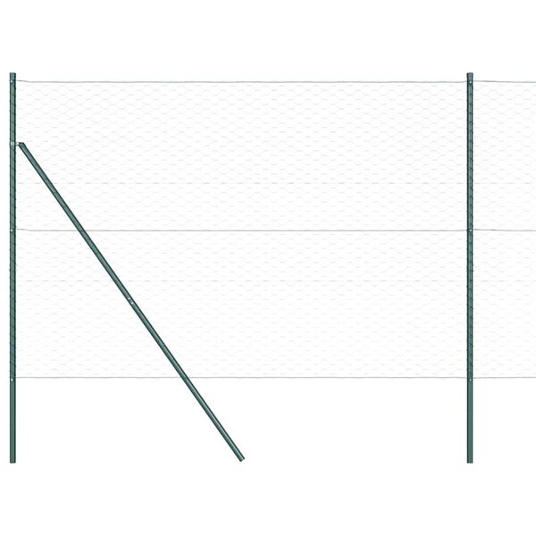 vidaXL Hegnsp&aelig;l Gr&oslash;n 100 x 1,5 m (50 mm mesh) St&aring;l og PVC