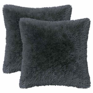vidaXL Pudebetr&aelig;k 2 pcs HEERLEN Antracit 30 x 30 cm PV Fleece