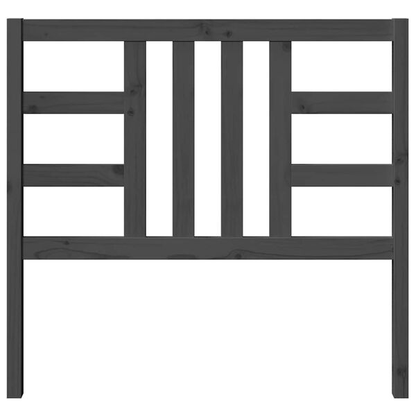 vidaXL sengegærde 106x4x100 cm massivt fyrretræ grå