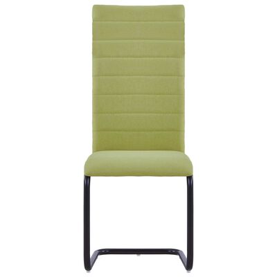 vidaXL spisebordsstole med cantilever 4 stk. stof grøn