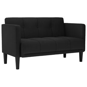vidaXL elskovssofa 111 cm stof sort