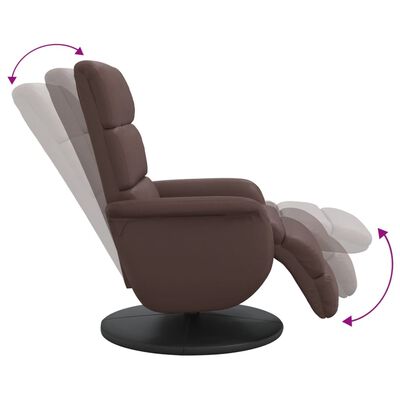 vidaXL hvilestol med fodstøtte kunstlæder brun