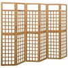 vidaXL 6-panels rumdeler/espalier 242,5x180 cm massivt grantr&aelig;