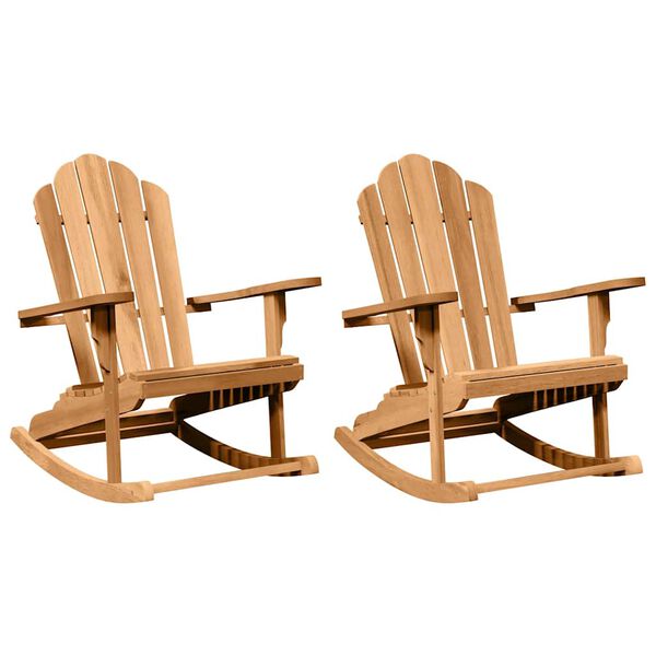 vidaXL Adirondack gyngestol 2 pcs Brun 100 x 77 x 99 cm
