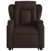 vidaXL løftestol med massage stof mørkebrun