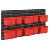 vidaXL Container Stativ Sort og r&oslash;d 77,5 x 2 x 39 cm PP