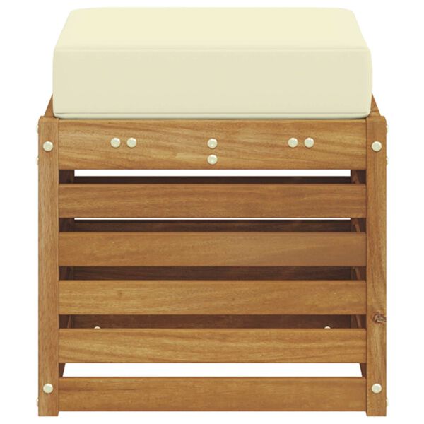 vidaXL Udend&oslash;rs Skammel B&aelig;nk Massivt Akacietr&aelig; Naturfarvet