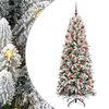 vidaXL Kunstigt juletr&aelig; Hvid 180 cm PVC og plastik og st&aring;l og PE