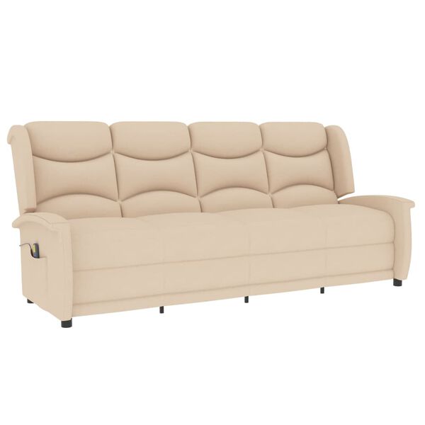 vidaXL 4-personers massagestol stof cremefarvet