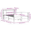 vidaXL seng med reol uden madras 140x190 cm massivt fyrretræ hvid