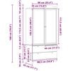 vidaXL Tavle Garderobe ROROS Hvid 90 x 45 x 180 cm Konstrueret tr&aelig;